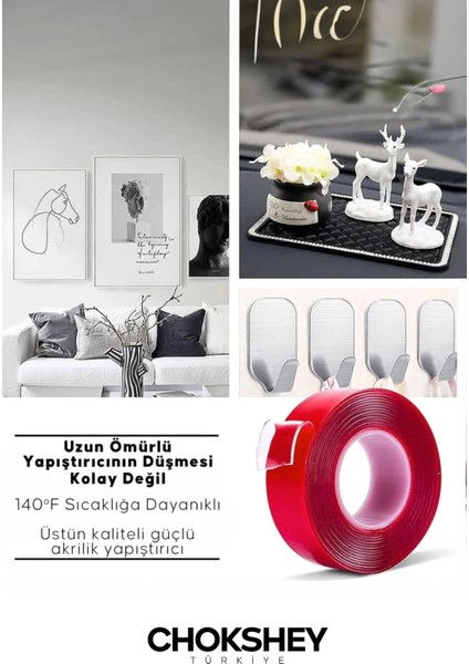 Premium Şeffaf 50 kg Ekstra Güçlü Iç Dış Mekan Uyumlu 24MMX2M Çift Taraflı Vhb Silikon Bant - 1 Adet fiyatları