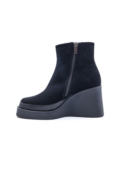 Cassido C01196 Hakiki Süet Deri Dolgu Taban Siyah Kadın Bot fiyatları