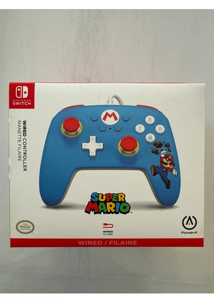 Nintendo Switch ve OLED Uyumlu Powera Super Mario Kablolu Kol ( 3m Kablo )