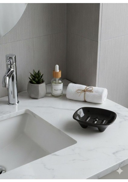 Katı Sabunluk Seramik Katı El Sabunluğu Siyah modelleri