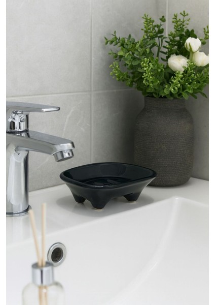 Katı Sabunluk Seramik Katı El Sabunluğu Siyah fırsatları