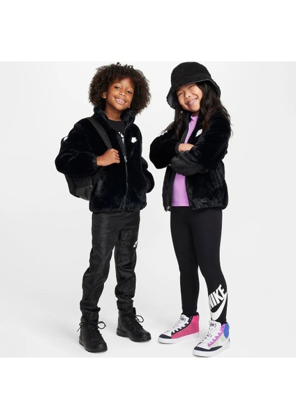 Nıke Faux Fur Siyah Kız Çocuk Yapay Kürk Ceket 86M137 fiyatları