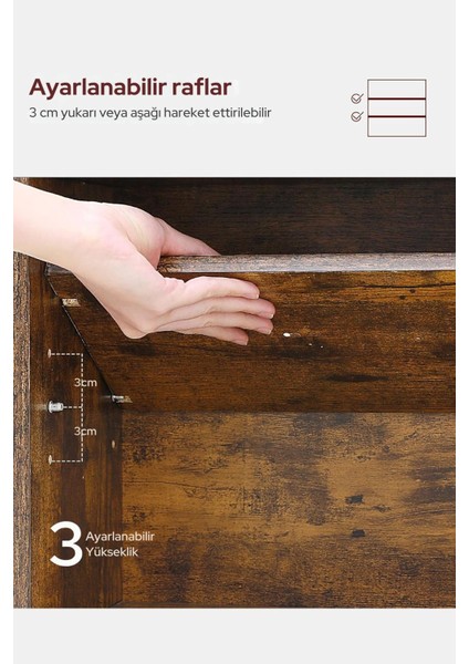 6 Katlı Kitaplık Depolama Dolaplı, Dar ve Uzun Ağaç Kitaplık | Modern Rustik Kahverengi Kitap Düzenleyici fiyatları