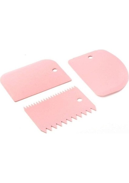 3 Lü Hamur Set ( Kesici Kazıyıcı Dekoratör ) - 3 Lü Hamur Pasta Kesici Kazıyıcı Dekoratör Set
