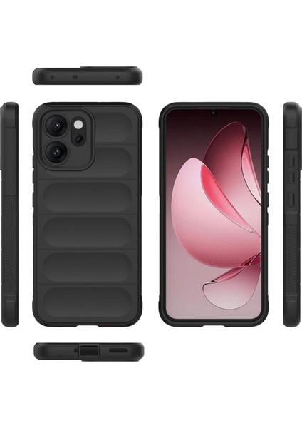 Oppo Reno 14F Uyumlu Esnek Oyuklu Arka Yüzey Tasarımlı Şık Silikon Kapak Kılıf fiyatları