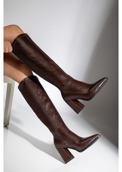 Berny Topuklu Streç Çizme