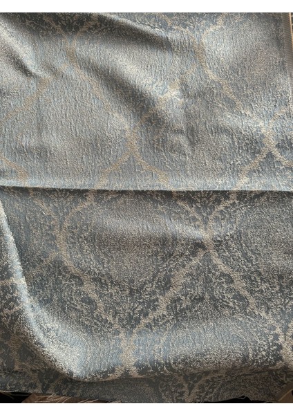 Modern Klasik Tarz Işıltılı Mavi Gri Fon Perde – Kalın Dokuma, Tek Kanat fiyatları