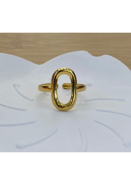 Çelik Gold Renk Ayarlanabilir Yüzük
