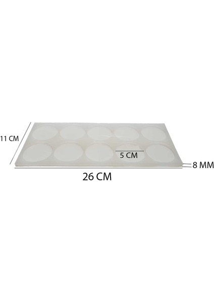 Epoksi Silikon Kalıp Çoklu Magnet Kalıbı Düz Yuvarlak Seri Döküm Kalıbı 5 cm 10 Lu fiyatları