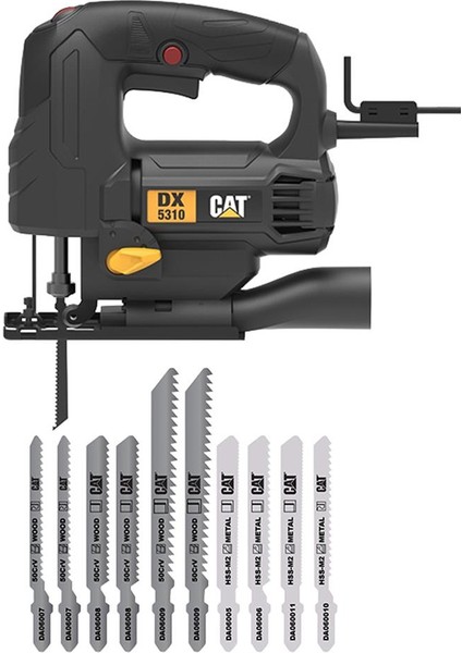 DX5310 550WATT Profesyonel Devir Ayarlı Dekupaj Testere + DA06901 10 Parça Testere Ucu