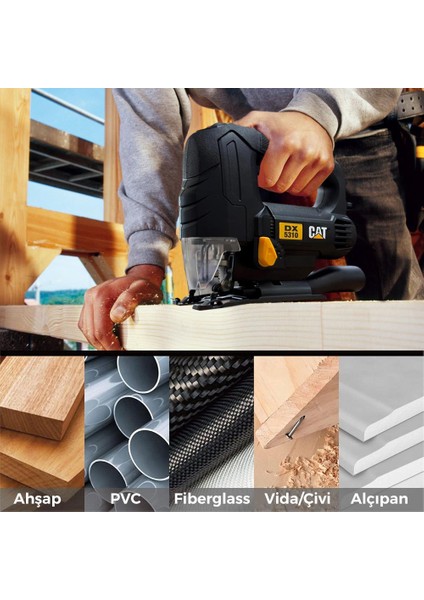DX5310 550WATT Profesyonel Devir Ayarlı Dekupaj Testere + DA06901 10 Parça Testere Ucu fırsatları