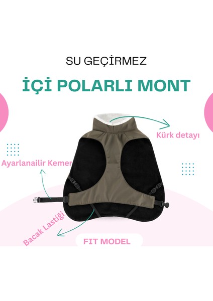 Köpek Mont Yağmurluk, Içi Polarlı, Yağmur Rüzgar Geçirmez, Kolay Giydirilir, Köpek Kıyafet Elbise modelleri