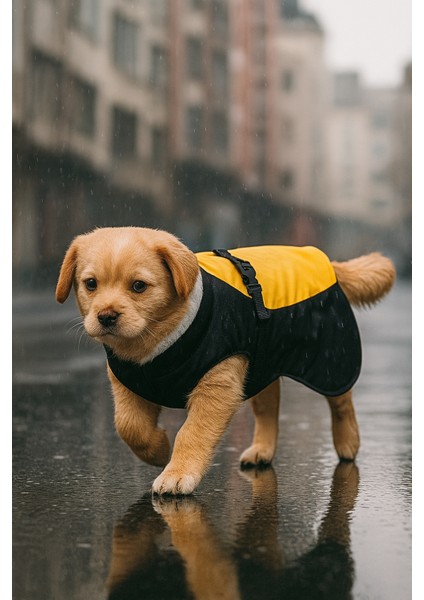 Köpek Mont Yağmurluk, İçi Polarlı, Yağmur Rüzgar Geçirmez, Kolay Giydirilir, Köpek Kıyafet Elbise indirimleri