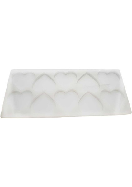 Epoksi Reçine Silikon Kalıp Çoklu Kalp Magnet Kalıbı Seri Döküm Kalıbı 6 cm 10 Lu fiyatları