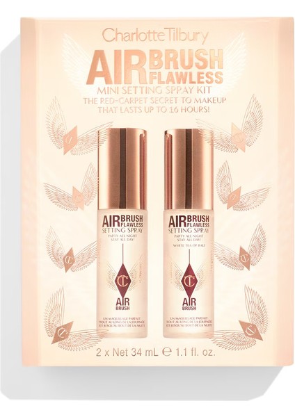 Airbrush Flawless Mini Setting Spray Kit - Makyaj Sabitleyici Sprey Seti 2 x 34 ml modelleri