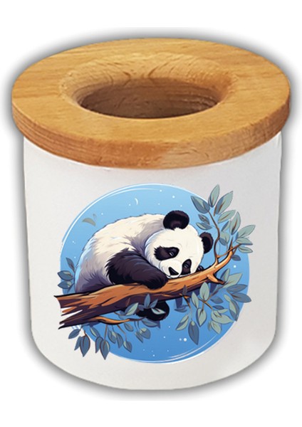 Dalda Uyuyan Panda Temalı Kalemlik Kalem Kutusu