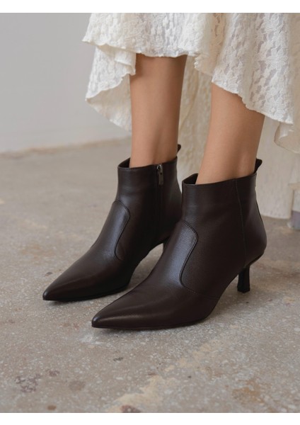 Akdor Kahve Hakiki Deri Kadın Bot fiyatları