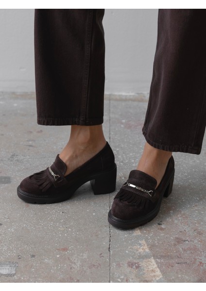 Epis Kahve Süet Hakiki Deri Kadın Makosen modelleri