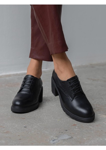 Svor Siyah Hakiki Deri Kadın Makosen
