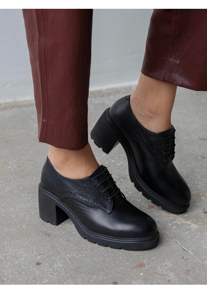 Svor Siyah Hakiki Deri Kadın Makosen modelleri