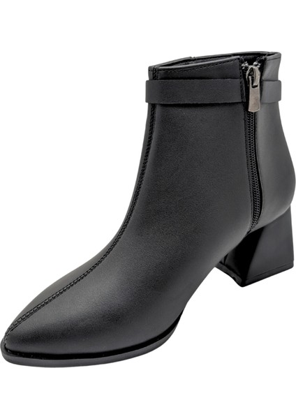 Xhaos | Zincir Detaylı Topuklu Bot - Siyah - 38 fırsatları