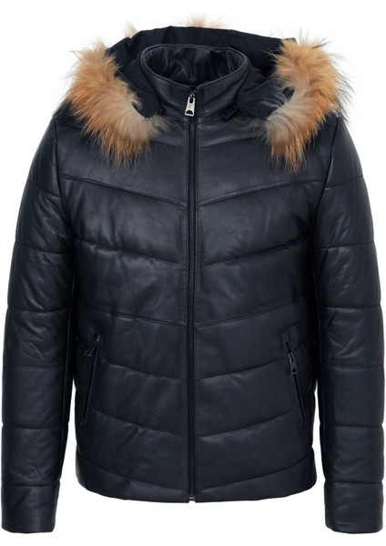 Lacivert Hakiki Deri Erkek Deri Mont - E23KDM310463-Q3R indirimleri