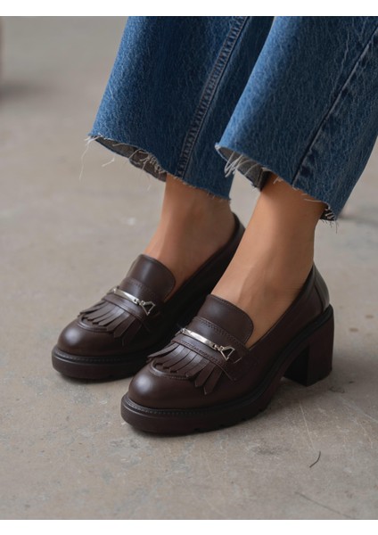 Epis Kahve Hakiki Deri Kadın Makosen modelleri