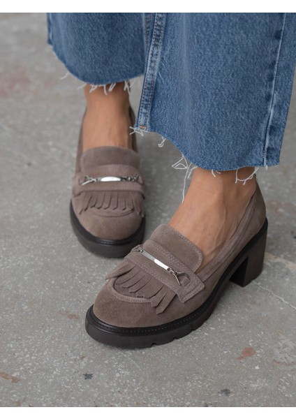 Epis Vizon Süet Hakiki Deri Kadın Makosen