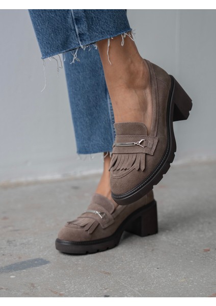 Epis Vizon Süet Hakiki Deri Kadın Makosen modelleri