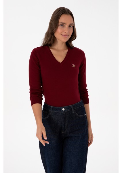 Kadın Bordo Kazak /triko 50307727-VR014