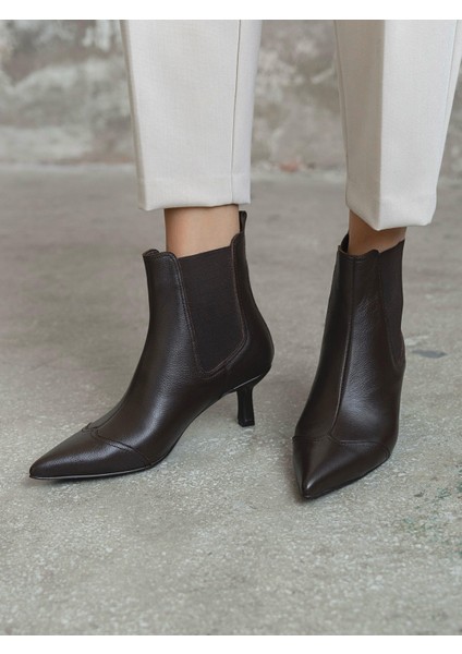 Kloyd Kahve Hakiki Deri Kadın Bot