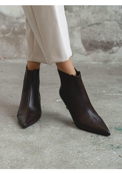 Kloyd Kahve Hakiki Deri Kadın Bot modelleri