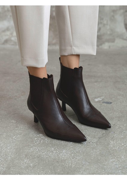 Kloyd Kahve Hakiki Deri Kadın Bot indirimleri