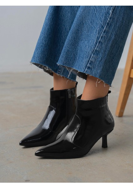 Akdor Siyah Rugan Hakiki Deri Kadın Bot fiyatları