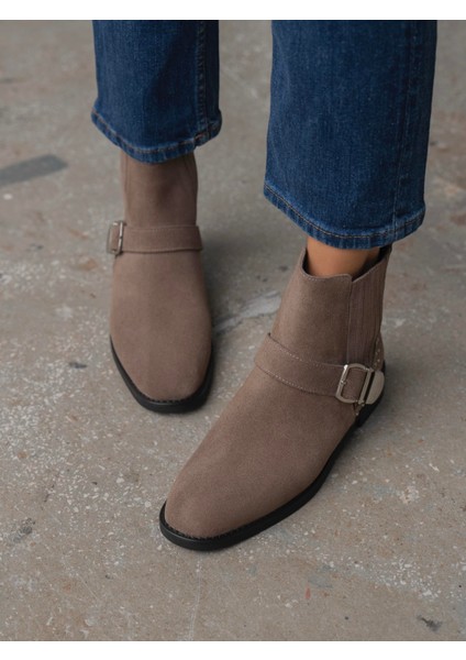 Novan Vizon Süet Hakiki Deri Kadın Bot modelleri