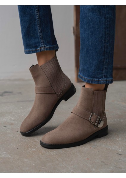 Novan Vizon Süet Hakiki Deri Kadın Bot fırsatları