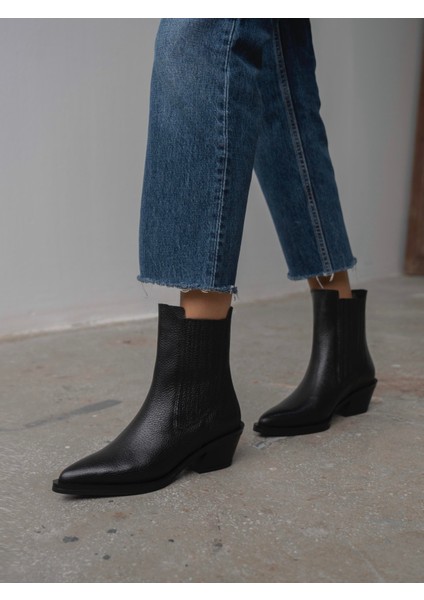 Lexis Siyah Hakiki Deri Kadın Bot