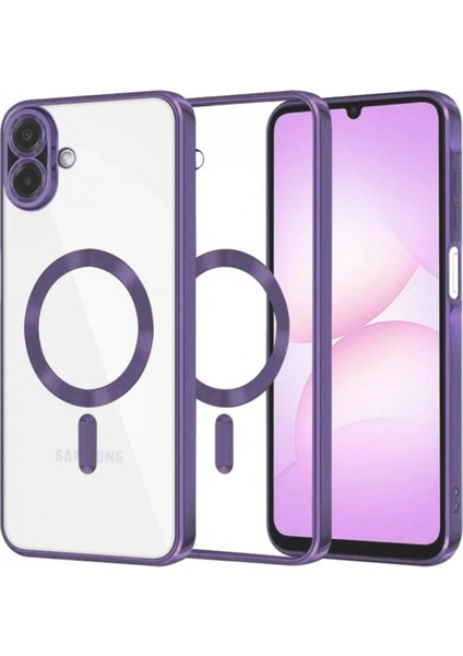 Samsung Galaxy A07 Kross Magneticsafe Kapak - Mor