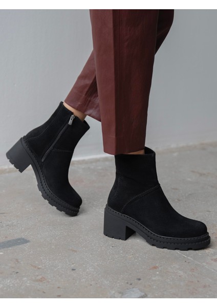 Muno Siyah Süet Hakiki Süet Kadın Bot fiyatları