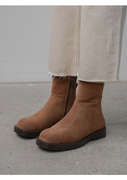 Esven Camel Süet Hakiki Deri Kadın Bot modelleri