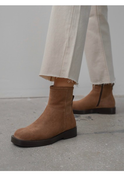 Esven Camel Süet Hakiki Deri Kadın Bot fırsatları