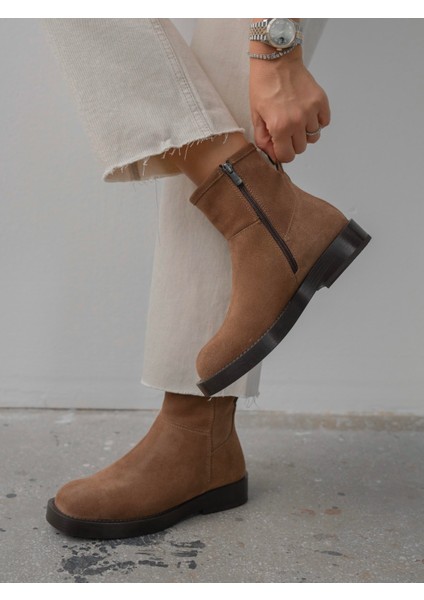 Esven Camel Süet Hakiki Deri Kadın Bot indirimleri