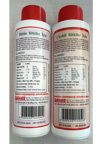 Bitki Besinleri Çiçekler Için 2'li Avantaj Paketi fiyatları