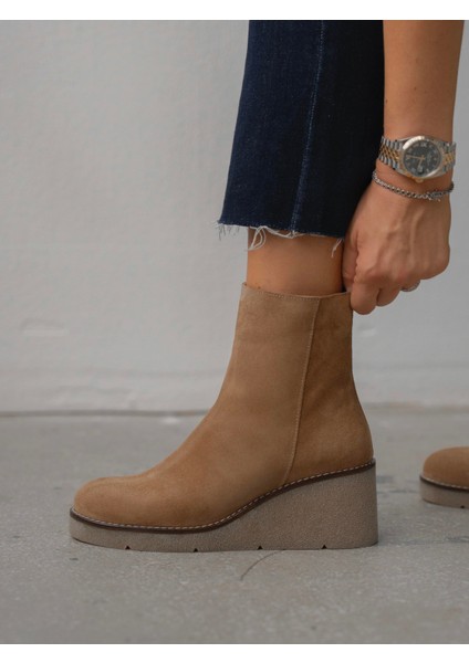 Nubia Camel Süet Hakiki Deri Kadın Bot fiyatları