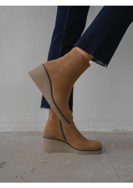 Nubia Camel Süet Hakiki Deri Kadın Bot fırsatları