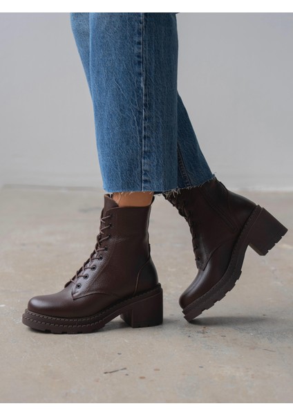 Nokka Kahve Hakiki Deri Kadın Bot fiyatları