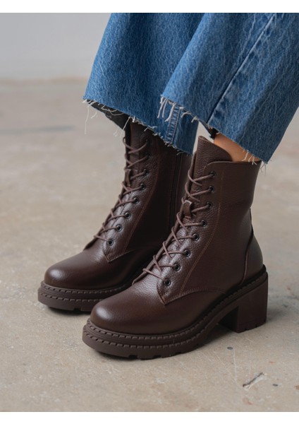 Nokka Kahve Hakiki Deri Kadın Bot fırsatları