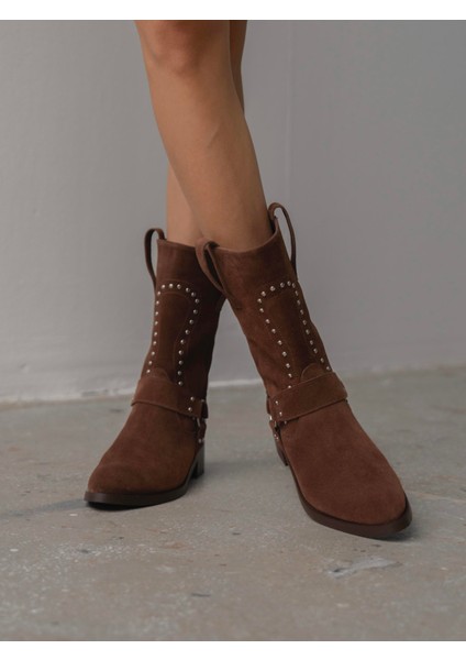 Vocal Kahve Süet Troklu Hakiki Deri Kadın Bot fiyatları