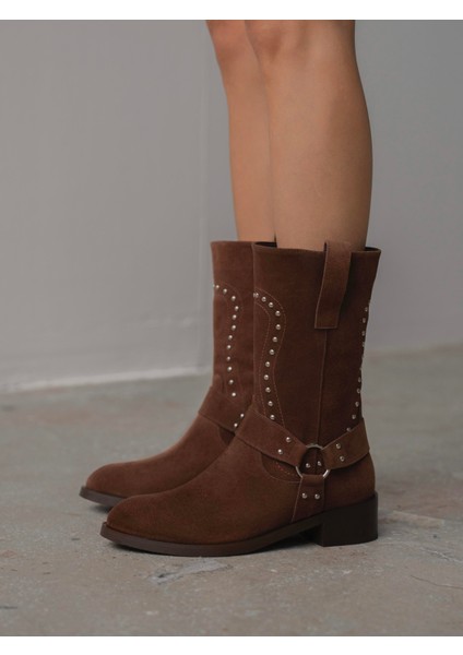 Vocal Kahve Süet Troklu Hakiki Deri Kadın Bot fırsatları