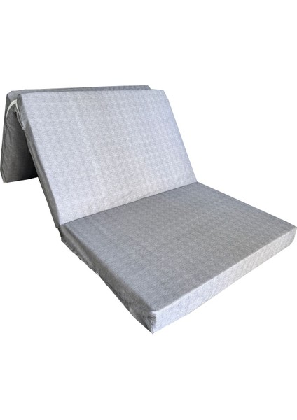 Katlanır Yer Yatağı ve Tek Kişilik Sünger Katlanır Minder Yatak 90X190X10 Cm-Gri